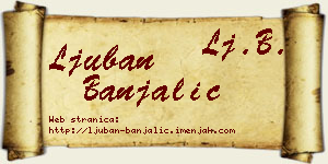 Ljuban Banjalić vizit kartica